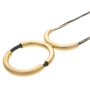Hagar Satat 24K Gold Plated Leather Pendant Necklace  - 1