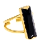 Hagar Satat Gold Plated Swarovski Crystal Palace Ring - Black - 3
