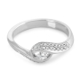 Anbinder 14K White Gold Diamond Encrusted Infinity Knot Ring - 5