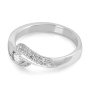 Anbinder 14K White Gold Diamond Encrusted Infinity Knot Ring - 6