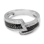 Anbinder 14K White Gold Overlapping Ring with Diamonds - 3