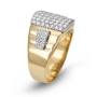 14K Gold Diamond Men's Luxury Ring - 3