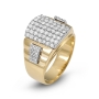 14K Gold Diamond Men's Luxury Ring - 4