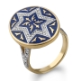 Anbinder 14K Gold and Diamond Studded "Star of David" Women's Ring - 1