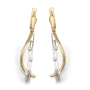 Two Toned Abstract Diamond Earrings  - 1