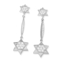 Diamond-Accented 14K Yellow Gold Double Star of David Stud Earrings By Anbinder Jewelry - 5