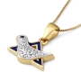 Anbinder 14K Gold Diamond Dove "Star of David" Pendant - 4