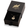 14K Gold Shema Yisrael Pendant Necklace with Diamonds - 8