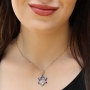14K Gold & Blue Enamel Star of David Diamond Pendant Necklace - 3