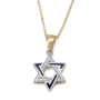 Diamond-Accented 14K Gold Double Star of David Pendant Necklace By Anbinder Jewelry - 4