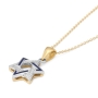 Diamond-Accented 14K Gold Double Star of David Pendant Necklace By Anbinder Jewelry - 5