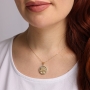 14K Gold Diamond-Studded Round Tree of Life Pendant Necklace - Large - 2