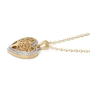 14K Gold Small Heart-Shaped Tree of Life Pendant with Diamonds - 4