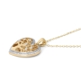 Large 14K Gold Heart-Shaped Tree of Life Pendant Necklace with Diamonds - Color Option - 5