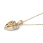 14K Gold Heart-Shaped Tree of Life Pendant with Diamonds - Color Option - 5