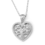 14K Gold Heart-Shaped Tree of Life Pendant with Diamonds - Color Option - 3