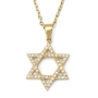 Anbinder Jewelry 14K Gold Diamond-Studded Star of David Pendant - Choice of Color - 1