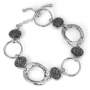 Moriah Jewelry Druzy Quartz and Sterling Silver Bracelet - 1