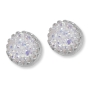 Moriah Jewelry Opal Druzy Quartz Round Sterling Silver Stud Earrings - 1