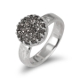 Moriah Jewelry Crown Platinum Druzy Quartz Sterling Silver Ring  - 1