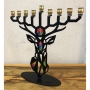 Iris Design Israeli Deer Hanukkah Menorah - 3
