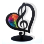 Iris Design Multicolored Musical Note Love Heart Sculpture - 1