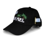 Israel Cap with Flag & Palm Trees (Black) - 2