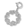 Israel Museum 925 Sterling Silver Star of David and Love Hearts Clip-on Bracelet Charm - 1