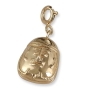 Israel Museum Gold Plated Egyptian Mask Clip-on Charm - 1