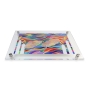 Jordana Klein "Candles and Challot" Large Glass Challah Tray  - 2