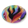 Jordana Klein Colorful Letter Shin Glass Challah Tray - 2