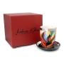 Jordana Klein Colorful Letter Shin Design Kiddush Cup and Saucer - 5