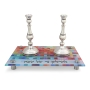Jordana Klein "Rainbow" Gradient Glass Tray for Shabbat Candlesticks - 3