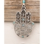 Danon Hamsa Wall Hanging with Gemstones and Blessings - 3