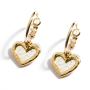 Danon Two-Tone Double Heart Earrings - 1