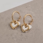 Danon Two-Tone Double Heart Earrings - 2