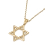 Luxurious 14K Gold Star of David Pendant Necklace - 4