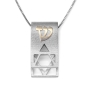 Luxury 14K Gold Star of David Folded Tab Pendant Necklace - 2
