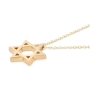 Deluxe 14K Gold Star of David Pendant Necklace - Unisex - 8