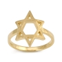 14K Gold Star of David Unisex Ring - Color Option - 1