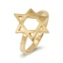 14K Gold Star of David Unisex Ring - Color Option - 7