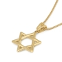 14K Gold Small Woven Star of David Pendant - Color Option - 6