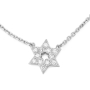 14K Gold Dainty Star of David Necklace with Diamonds - Color Option - 4