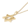 14K Gold Interconnecting Star of David Necklace Pendant - Color Option - 6