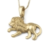 14K Gold Lion of Judah Pendant Necklace (Choice of Colors) - 4
