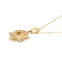 14K Gold Three-Dimensional Star of David Pendant Necklace With Interlocking Design - 4