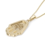 14K Gold Hamsa & Tree of Life Pendant Necklace - 4