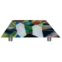 Jordana Klein Stained Glass Candles Glass Tray For Shabbat Candlesticks - 2
