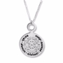 Silver Personalised Necklace with Geometric Shapes (English/Hebrew) - 2