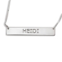 Sterling Silver Bar Block Name Necklace - 3